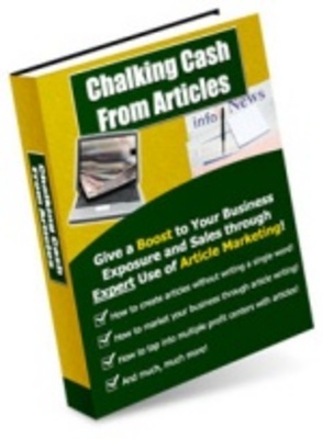 Product picture Chalking cash from articles - make more money online